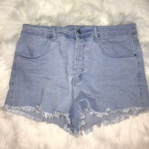 F21 High-Waisted Denim Shorts!